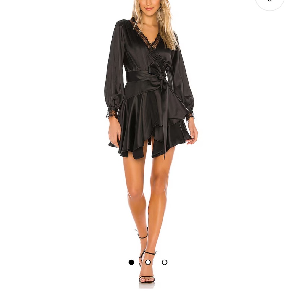 Lovers and Friends Black Silk Dress